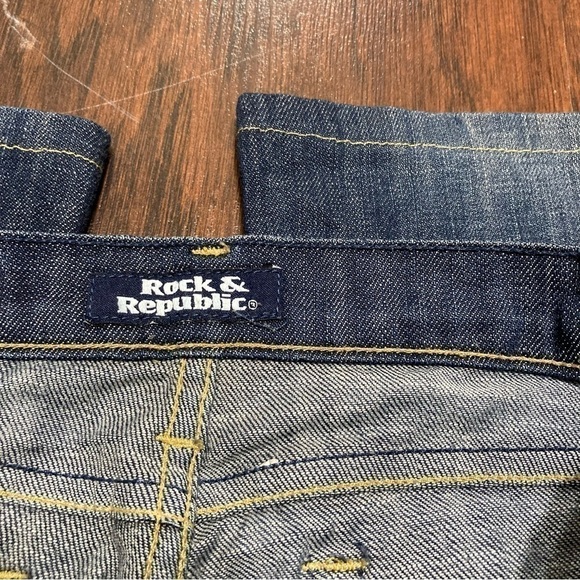 ROCK & REPUBLIC JEANS boot cut denims size 27 X 31 *altered inseam GUC - Picture 8 of 14